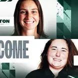 Graphic announcing Emma Hilton and Bridgette Street as Field Hockey Assistant Coaches in 2026