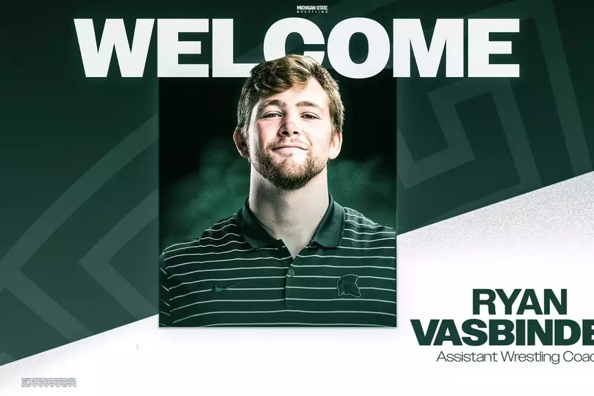 Ryan Vasbinder, Assistant Coach, Announcement Graphic, 2026-27, Wrestling