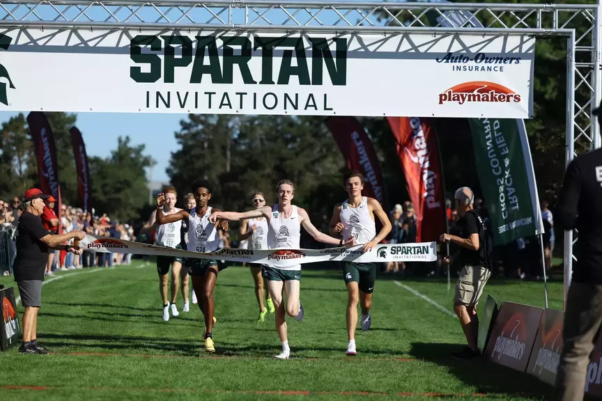 2026 Spartan Invite finishers cross the line.