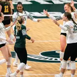 Volleyball celebration vs. Western Michigan 2026