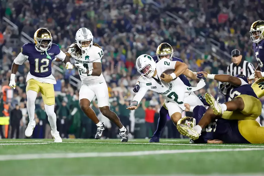 Cam Fancher action photo at Notre Dame.
