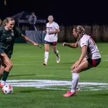 Emerson Sargeant goes to goal against Nebraska