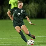Sophia Piotrowski clears a ball from the defensive third