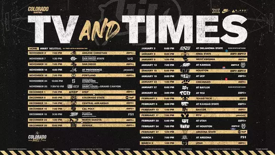 2026-27 MBB TV Times