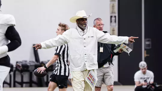 Head Coach Deion Sanders at Spring Practice