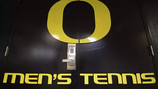 The Oregon Ducks MenĂ¢??s Tennis locker room at Mac Court and the Student Tennis Center in Eugene, Oregon on February 02, 2022 (Isaac Wasserman/ Eric Evans Photography)