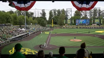 Oregon Ducks take on Oral Roberts Golden Eagles in game 1 of NCAA super regionals in Eugene, Oregon on June 9, 2023 (Isaac Wasserman/Eric Evans Photo)