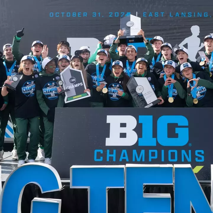 2025 Big Ten XC Championships - team sweep podium