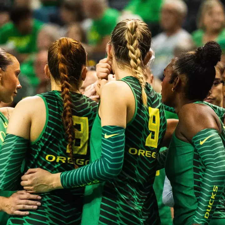 Team huddle vs Iowa (Oct. 3)