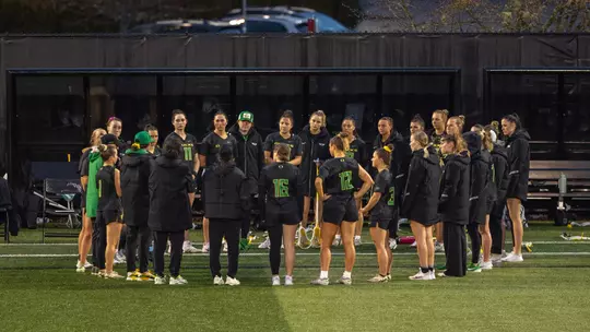 The Oregon Ducks take on the Ohio State Buckeyes in Eugene, OR at Papé Field on March 12, 2025 (Molly McPherson/GoDucks.com)