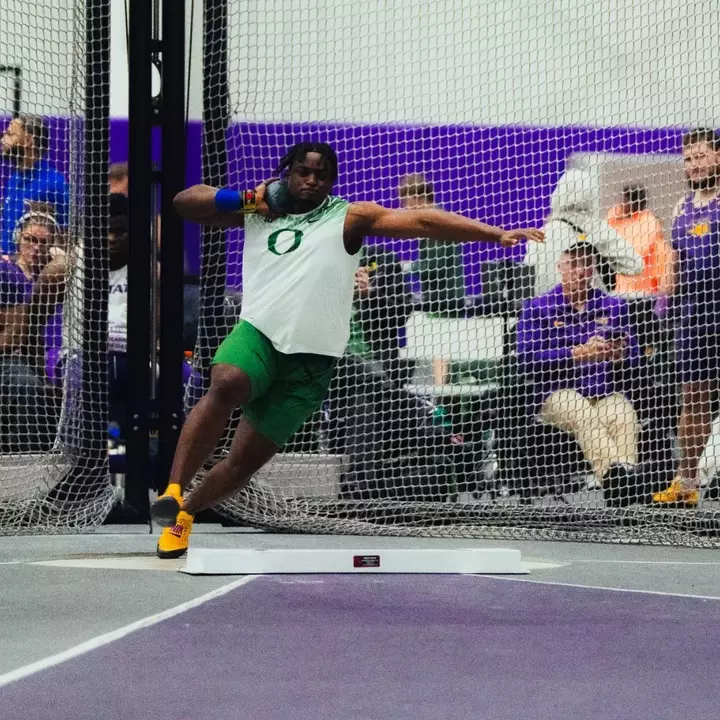 Kobe Lawrence, shot put at Thane Baker Invitational (Jan. 16)