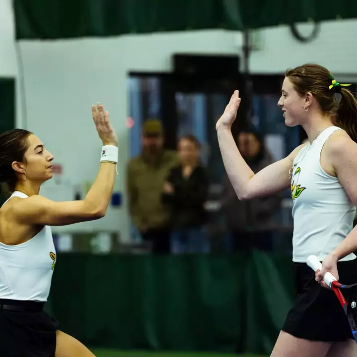 The Oregon women's tennis team takes on Idaho at the Student Tennis Center on Jan. 24, 2026.