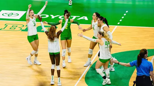 Team celebration vs Illinois (Oct. 4, 2026)