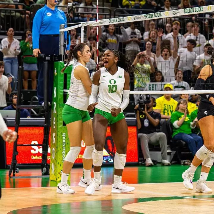 Alaina Pollard celebration vs Indiana (Oct. 16, 2026)