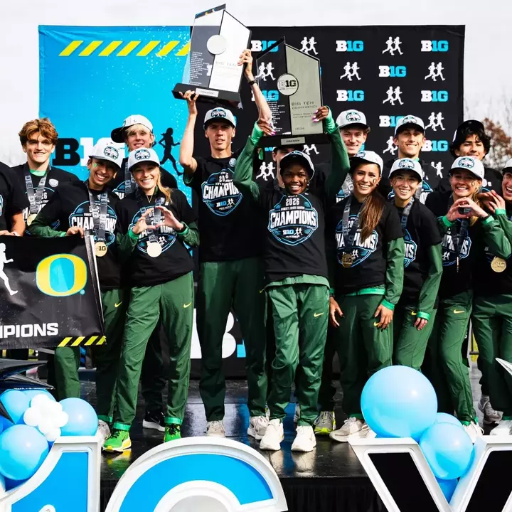 B1GXC men's and women's sweep podium (Oct. 30, 2026)