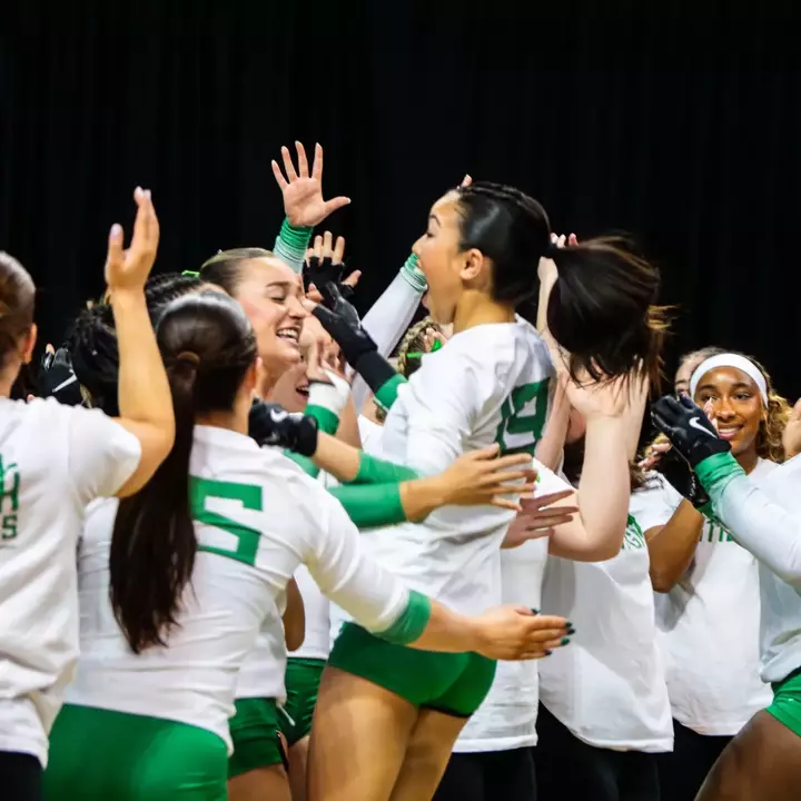 The Oregon Ducks acrobatics and tumbling team hosted the Quinnipiac Bobcats in their first home meet of the 2026 season on Saturday, Feb. 21 in Matthew Knight Arena.