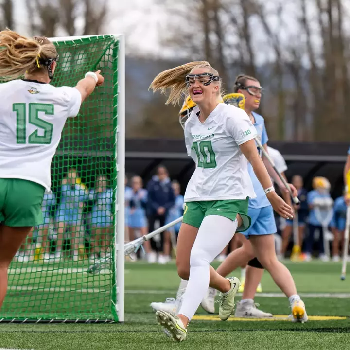 The Oregon women's lacrosse team took on Kent State at home on March 9th, winning 15-1.