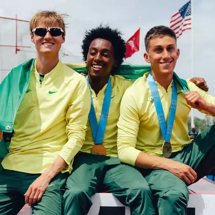 Burke, Tewalt, Bishop - B1G 10,000 podium