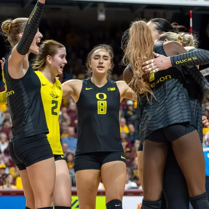 Team celebration, huddle at Minnesota (Sept. 26, 2026)