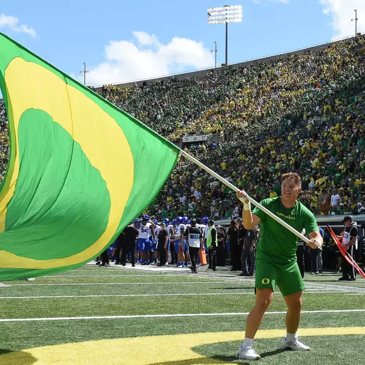 The Oregon Ducks take on the Boise State University Broncos at Autzen Stadium on September 5, 2026 in Eugene, Oregon (Eric Evans Photography / Chris Poulsen)
