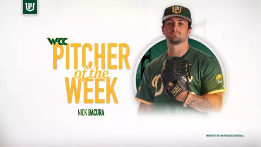 Nick Bacura Pitcher of the Week Graphic