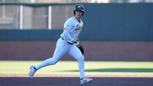 Myles Kallinger running back to first base 2026