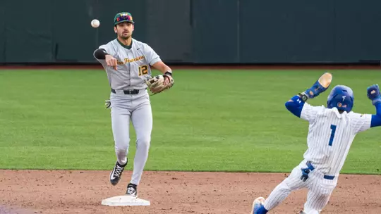 TJ Rogers throwing to first at SJSU 2026