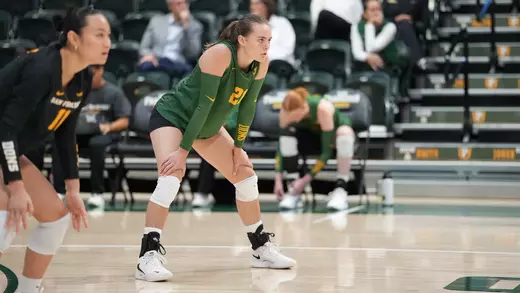 VB Petra Fritz waiting for a serve vs. CSUB 2026