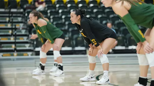 VB True Takemoto waiting for a serve vs. CSUB 2026
