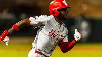 Tre Broussard runs to first after a hit