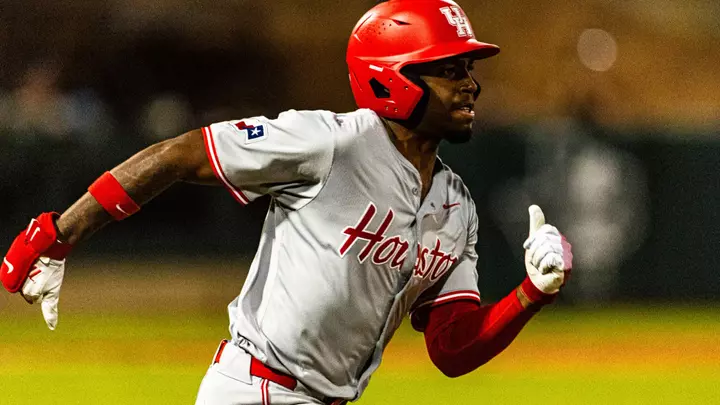 Tre Broussard runs to first after a hit