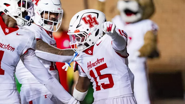 Will James celebrates with teammates at Rice