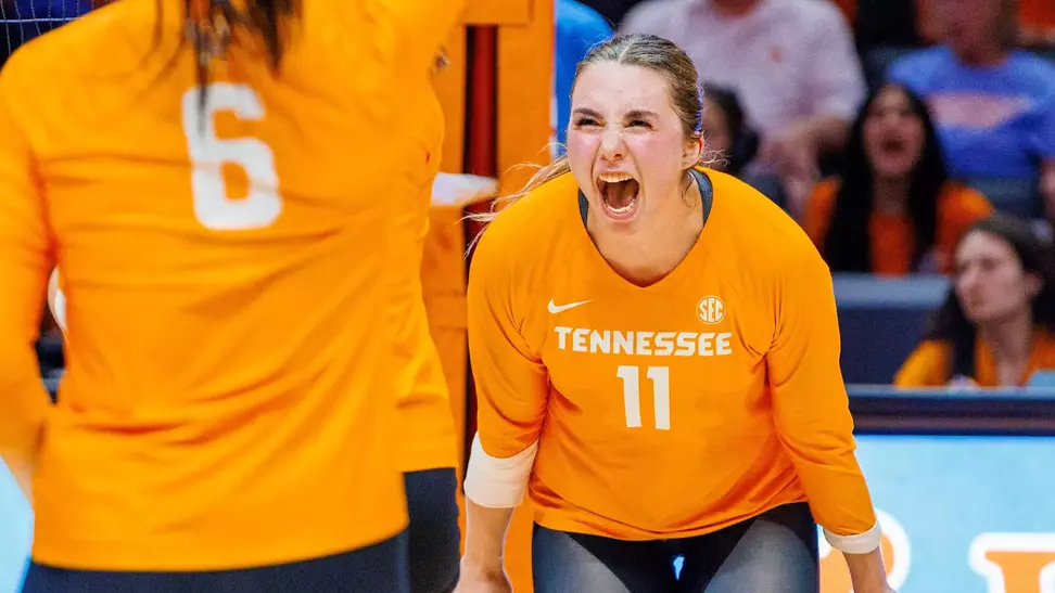 Caroline Kerr Celebrates Point in Match