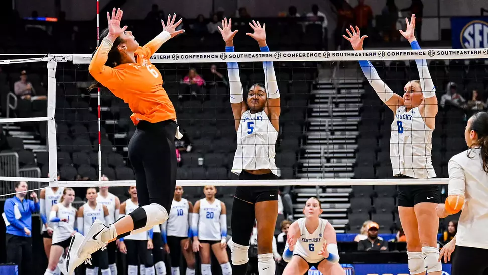 Mackenzie Plante Rises for Attack in SEC Semifinal Match Against Kentucky