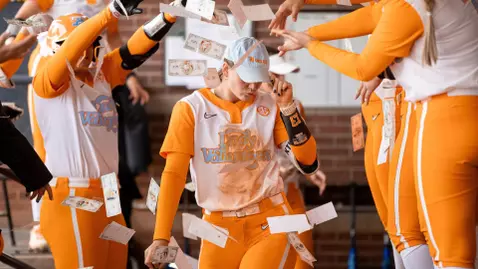 KNOXVILLE, TN - October 25, 2025 - Infielder Emma Clarke #13 of the Tennessee Lady Volunteers during the game between the Tennessee Tech Golden Eagles and the Tennessee Lady Volunteers at Sherri Parker Lee Stadium in Knoxville, TN. Photo By Trevor Jolley/Tennessee Athletics
