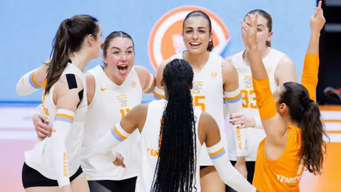 Team Huddle Celebration in Home Match at Food City Center