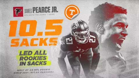 James Pearce Jr. NFL Rookie Sack Leader