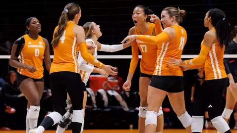 Anni Tang Celebrates after Tennessee Point