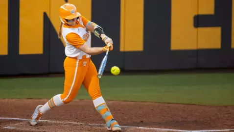 KNOXVILLE, TN - March 06, 2026 - Pitcher/Infielder Maddi Rutan #21 of the Tennessee Lady Volunteers during the game between the LSU Tigers and the Tennessee Lady Volunteers at Sherri Parker Lee Stadium in Knoxville, TN. Photo By Andrew Ferguson/Tennessee Athletics
