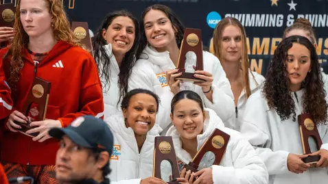 200 Medley Relay Team Celebrates Podium Finish