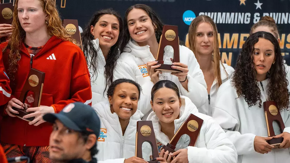 200 Medley Relay Team Celebrates Podium Finish