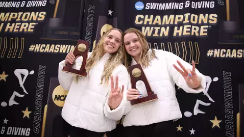 200 Fly Podium Finish Celebration by Emily Brown and Ella Jansen