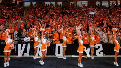 Tennessee Volleyball Fans Cheer Lady Vols During Home Match