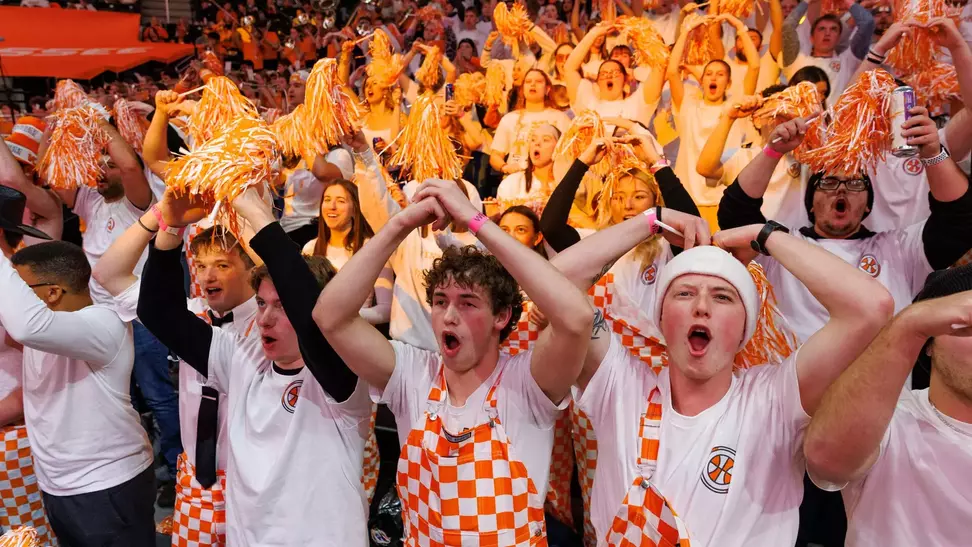 KNOXVILLE, TN - January 31, 2026 - Rocky Top Rowdies during the game between the Auburn Tigers and the Tennessee Volunteers at Food City Center in Knoxville, TN. Photo By Elliot Walker/Tennessee Athletics