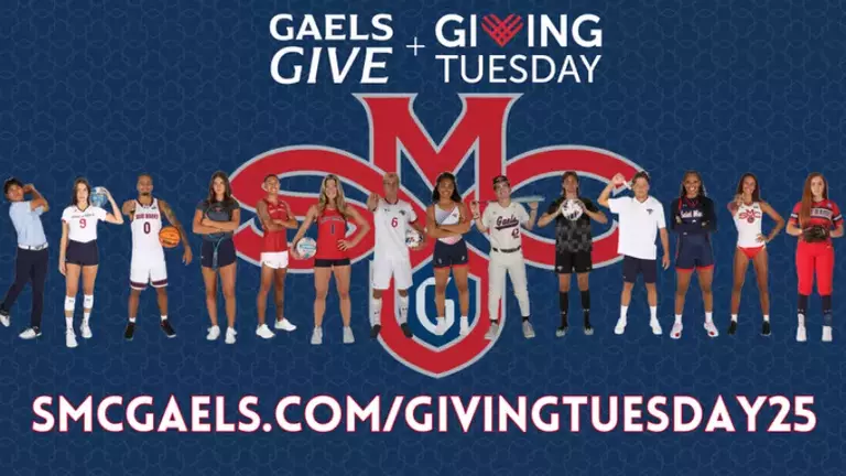 Promotional graphic supporting the Gaels on Giving Tuesday 2025