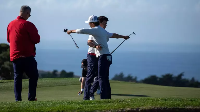 Aidan Lee and Mitchell Hoey at 2025 SMC Invitational