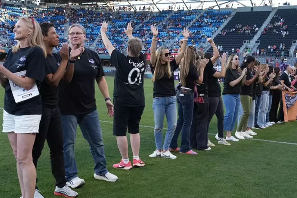 Cyber Rays 2001 Championship Team Celebration at Bay FC Game 2026