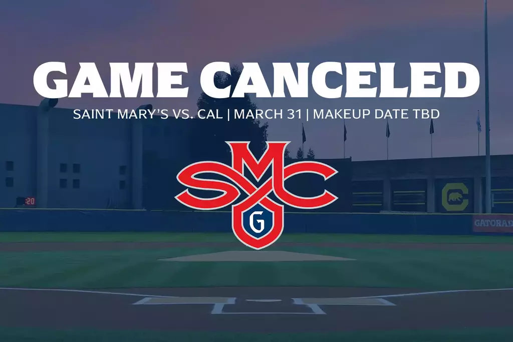 BSB Game Canceled vs. Cal 2026 Web Graphic
