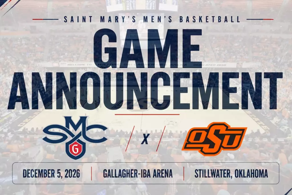 SMC vs. Oklahoma State MBB Game Announcement Web Image 2026