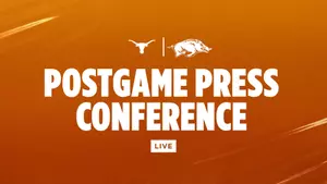 Nov. 22, 2025 | Steve Sarkisian addresses the media after the win over Arkansas.